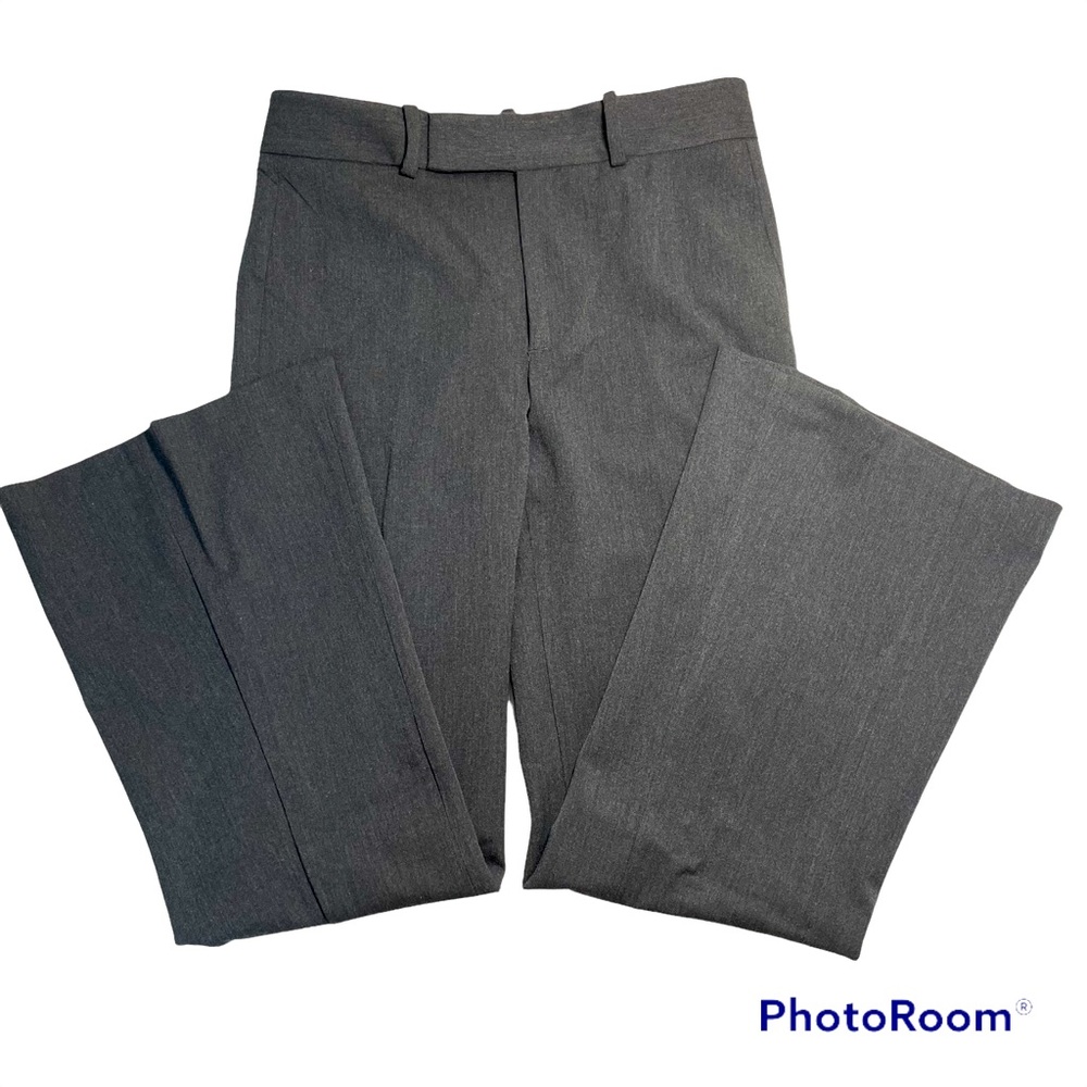 Zara Gray Wide Leg Pants with Structured Design